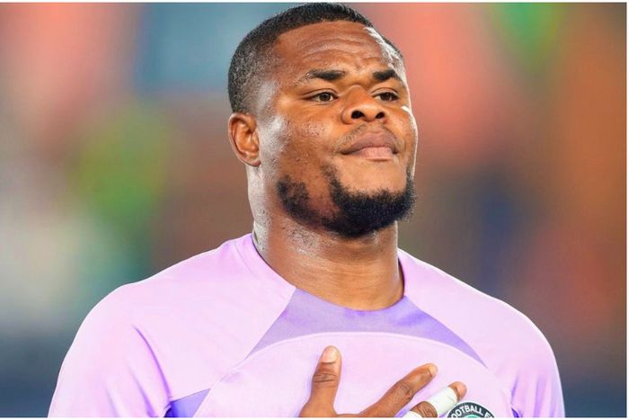 Stanley Nwabali at AFCON 2023 with Nigeria's Super Eagles.