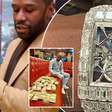 Floyd Mayweather Jnr lavishes £1.4MILLION on a 145-carat diamond-encrusted watch to celebrate his 48th birthday