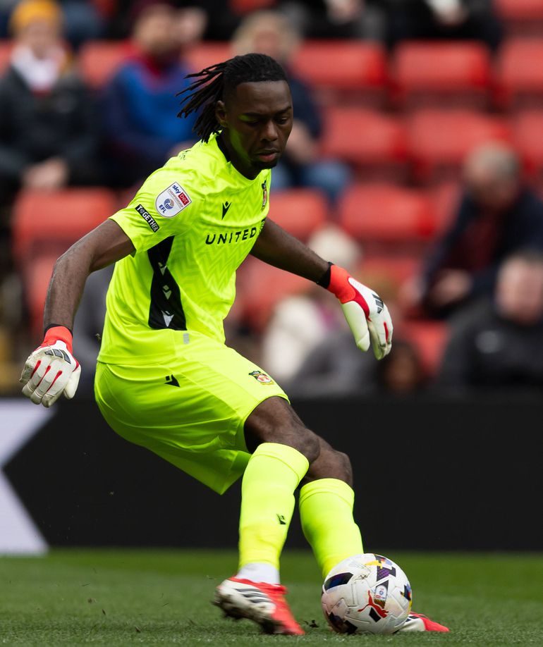 Arthur Okonkwo made just one save - and when it mattered most to preserve his clean sheet and the three points.