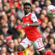 Arsenal forward Bukayo Saka in Premier League action against Crystal Palace.