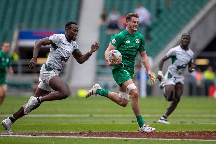 HSBC London Sevens Jack Kelly of Ireland 7s during the Pool B match between Ireland 7s and Kenya 7s