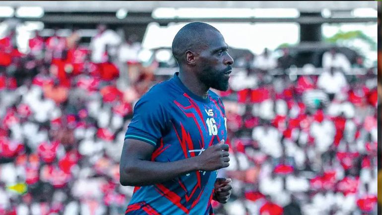 Harambee Stars defender Joash Onyango in action for Simba SC.