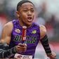 American youngster Quincy Wilson reacts after beating Usain Bolt's 400m record