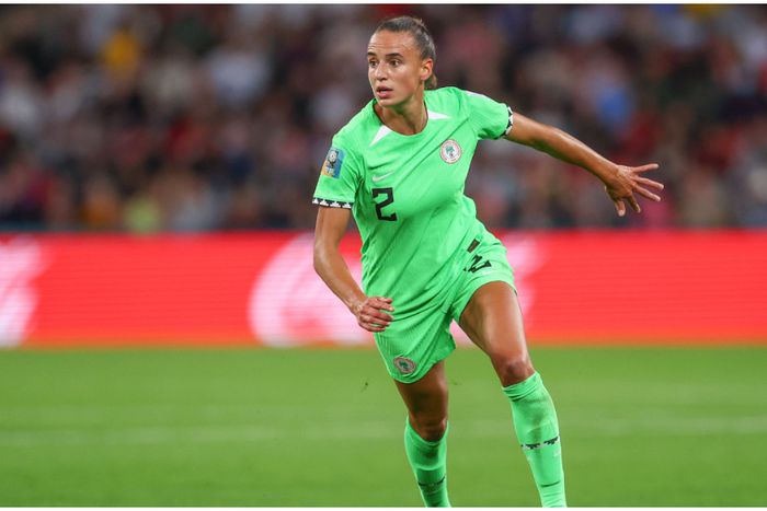 Ashleigh Plumptre in action for Nigeria