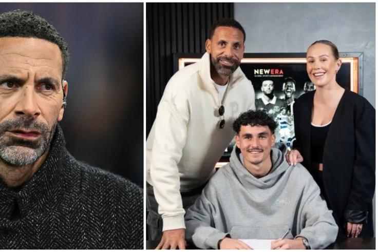 Like father, like son! Rio Ferdinand’s 18-year-old boy makes first appearance for new club