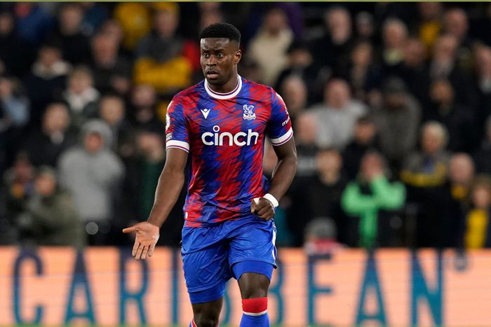 Marc Guehi in Premier League action for Crystal Palace.