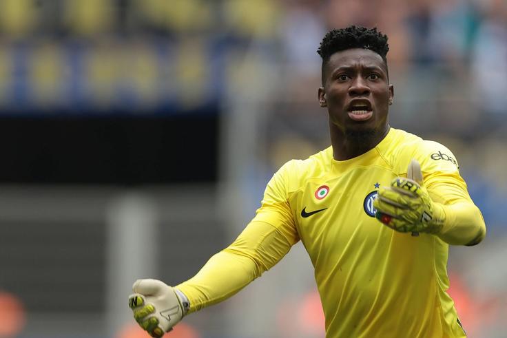 Inter Milan's goalkeeper Andre Onana in action.