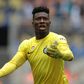 Inter Milan's goalkeeper Andre Onana in action.