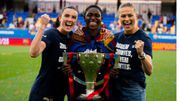 Asisat Oshoala shows off dance moves to celebrate Barcelona's league triumph
