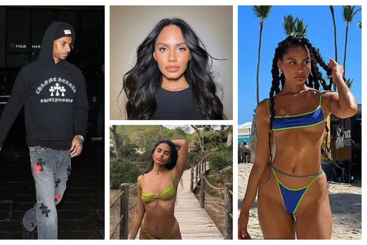 Rashford on an outing with Colombian model Erica Correa