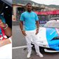 Nigerian-born boxer Anthony Joshua shows off at Formula E in Monaco.