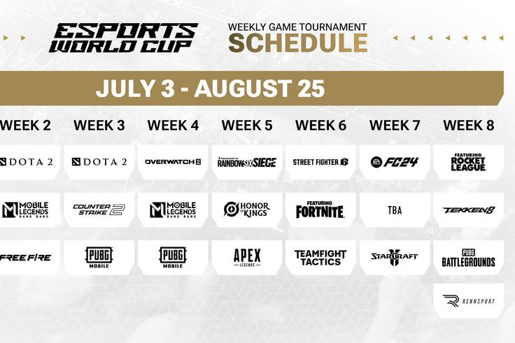 Esports World Cup 2024: Official tournament schedule Revealed
