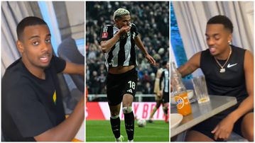 Super Eagles-eligible youngster Osula introduces Newcastle mates Isak, Willock to Nigerian fufu