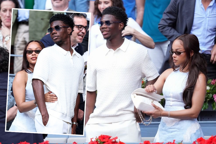 Aurelien Tchouaméni and girlfriend Suzette Carter attend Madrid Open weeks after debunking cheating hoax