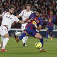 Osasuna vs Barcelona in La Liga action
