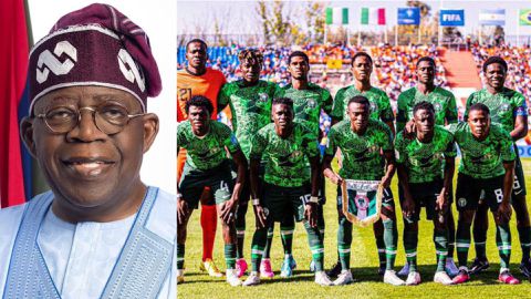 'Make us proud' - Tinubu makes presidential request to Flying Eagles