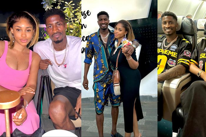 Super Eagles of Nigeria star Peter Olayinka and wife Yetunde Barnabas show off fire style in Ghana.