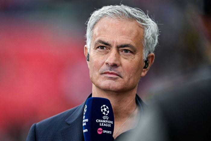 Jose Mourinho during the pre-game analysis ahead of the UEFA Champions League Final 2023/24 match between Borussia Dortmund and Real Madrid CF at Wembley Stadium on June 1, 2024 in London, United Kingdom. (Photo by Pablo Morano/BSR Agency)