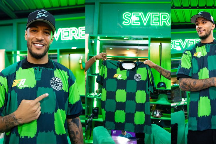 William Paul Troost-Ekong: Super Eagles vice-captain models new jersey ahead of charity match.