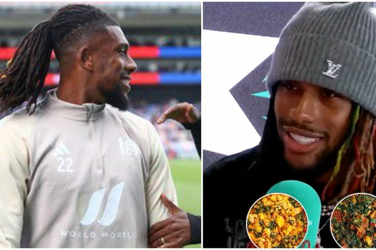 Alex Iwobi gets effusive about Nigerian egusi soup and pounded yam.