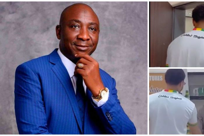 Owen Goodman pays NFF President a visit to declare allegiance to Nigeria.