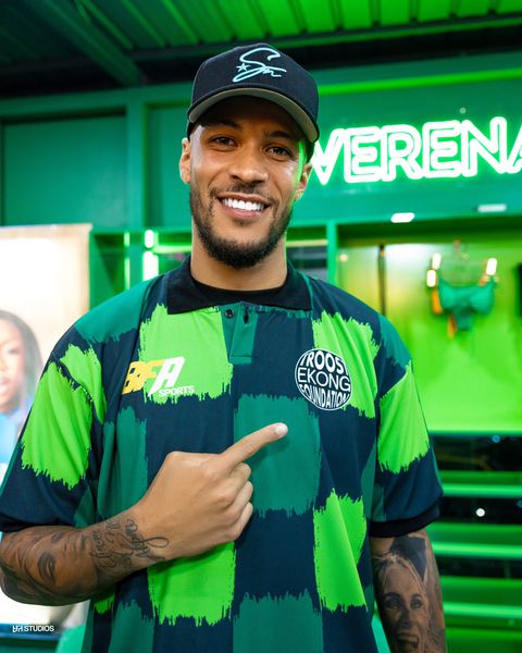 William Paul Troost-Ekong: Super Eagles vice-captain models new jersey ahead of charity match.
