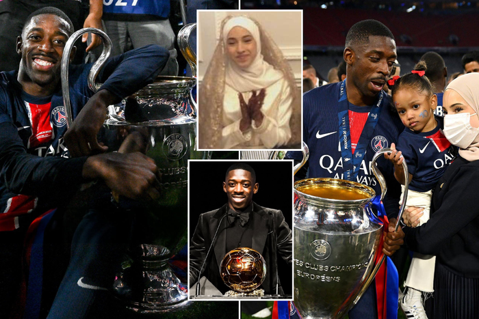 Ousmane Dembele: Ballon d’Or favourite joined by beautiful wife Rima Ebdouche to celebrate historic UCL title