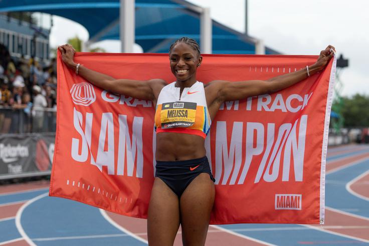 Melissa Jefferson-Wooden blasts to 100m world lead and tenth fastest time in world history at Grand Slam Track in Philadelphia