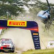 Anders Payne of Tropic Air flies the WRC aerial cameraman during the Safari Rally.