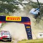 Anders Payne of Tropic Air flies the WRC aerial cameraman during the Safari Rally.