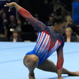 imone Biles competes on floor during the Women™s U.S. Olympic Gymnastics Team Trials on June 30, 2024, at Target Center in Minneapolis, MN. (Photo by Nick Wosika/Icon Sportswire)