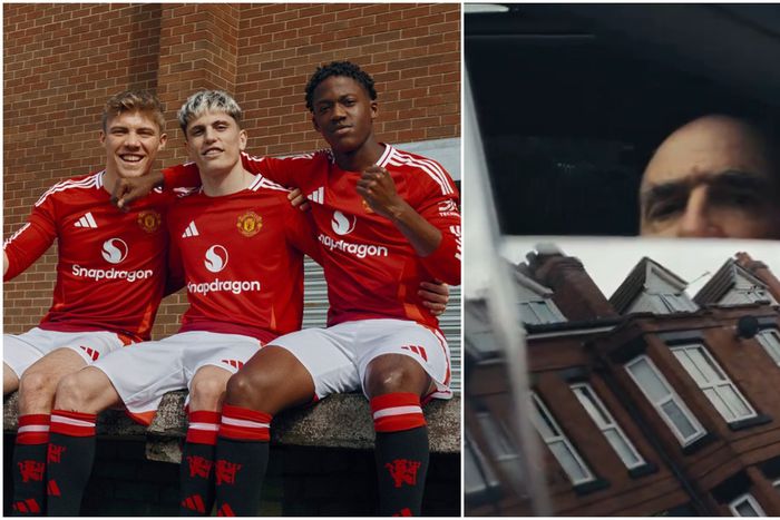Manchester United launch new kit with Eric Cantona as model.