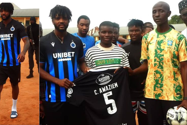 Super Eagles of Nigeria star Chidozie Awaziem returns to play on the sand for youths.