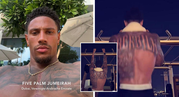 Maduka Okoye: Super Eagles goalie hotshot shows off insane back tattoos during Dubai vacation