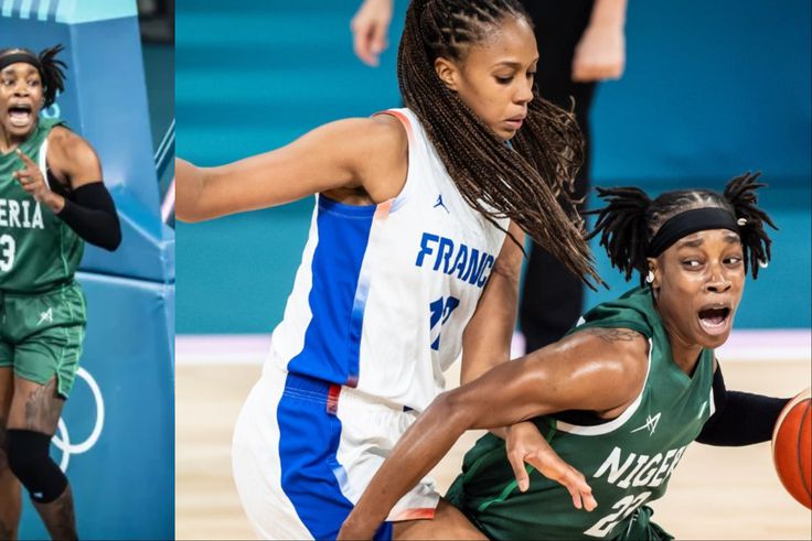 After their shock win against Australia, Nigeria's D'Tigress suffered a 75-54 loss to France in their 2nd Paris 2024 Olympic game. (FIBA)