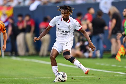 Samuel Chukwueze in action for AC Milan against Real Madrid (Credit: Imago)