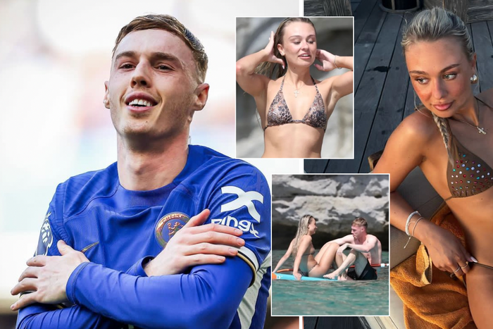 Cole Palmer: Chelsea star goes shirtless with rumoured girlfriend Connie Grace while on summer break in Ibiza