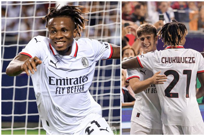 Nigeria's Samuel Chukwueze in action against Real Madrid. (Photo Credit: AC Milan/X)
