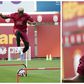 Victor Osimhen first training in pictures: Nigerian striker gets down to business in Galatasaray colours