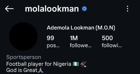 Ademola Lookman's Instagram bio | Football Italia