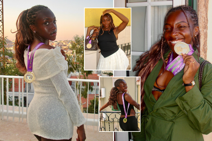 "You're so beautiful" - Super Falcons star Michelle Alozie BREAKS internet after flaunting WAFCON medal in style 