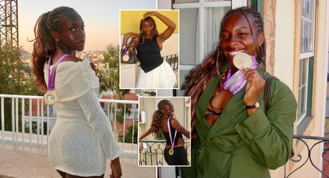 "You're so beautiful" - Super Falcons star Michelle Alozie BREAKS internet after flaunting WAFCON medal in style 