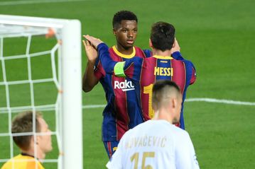 Teenager Fati inherits Messi's No.10 shirt at Barcelona