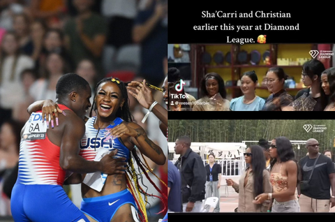 Videos of Sha'Carri Richardson and Christian Coleman surface as the rumoured romantic pair shop and hang out together