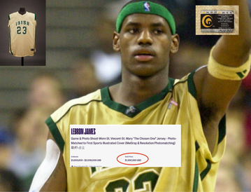 LeBron James' high school jersey fetches $1.3 million at an auction