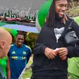 In London, Super Eagles stars Iwobi, Bassey and Chukwueze celebrate Nigerian Independence Day with cake and music.