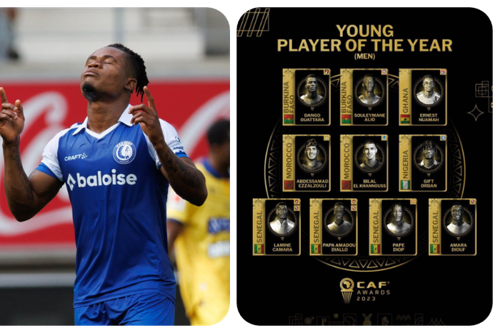 Gift Orban nominated for CAF young player of the year award