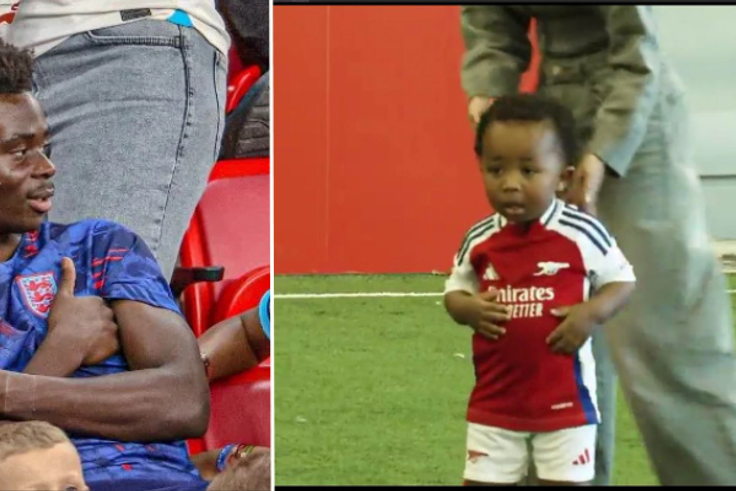 [WATCH]: 'Saka gave me this' - Arsenal star surprises his 2-year-old biggest fan
