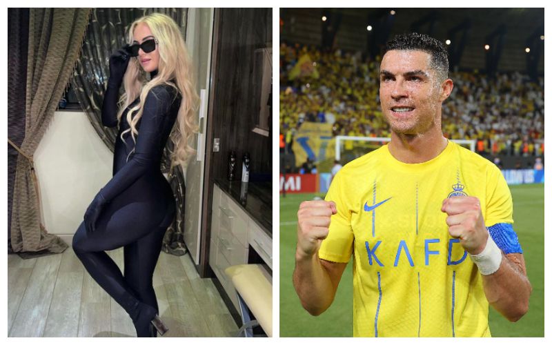 ‘World’s Most Beautiful Footballer’ Alisha Lehmann tags Ronaldo to her stunning Halloween outfit