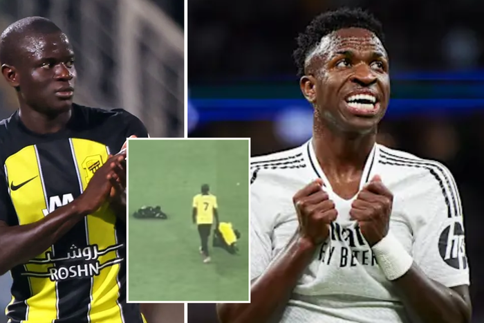 Fans compare N’Golo Kante to Vinicius Jr. after Al-Ittihad star stopped to clean up pitch in middle of a match